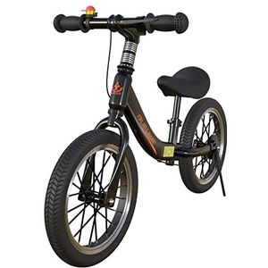 16 Inch Loopfiets Voor Kinderen Van 5-8 Jaar, Loopfiets Met Remmen, Verstelbaar Zadel, Lichtgewicht Koolstofstalen Frame Met Beugel, Stabiel En Duurzaam,zwart