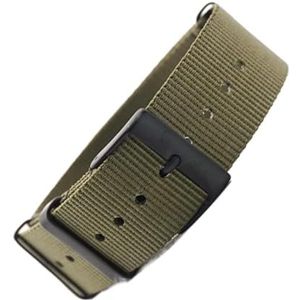 dayeer Nylon NAVO Premium veiligheidsgordel horlogeband voor 007 militaire armband horloge polshorloge band (Color : Green(Black Buck), Size : 20mm)