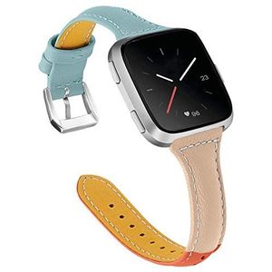 Band Compatibel Met Fitbit Versa 2 / Versa/Versa Lite, Dames Kleurrijke Slanke Zachte Lederen Vervangende Band Compatibel Met Versa 2 / Versa/Versa Lite Fitness Smart Watch,C