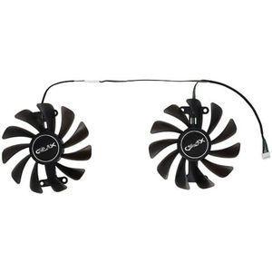 GPU-koelventilator voor videokaart (2 stuks/set) voor Kuroutoshikou GTX 1070Ti GALAKURO WIT voor 1080 EXOC SNIPER Wit(Black Cooler Fan)