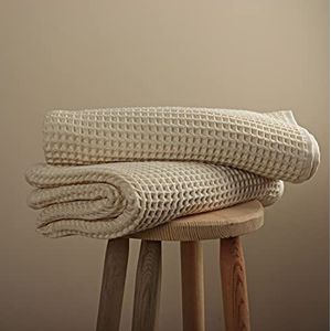 püskül www.puskul.com.tr Wafel Weave Handdoeken voor Badkamer - Luxe Wafel Handdoeken Sets - 100% Turks Biologisch Katoen Honingraat Handdoeken (80 x 160 cm/32 x 63 inch Badhanddoek, Naturel - Beige)