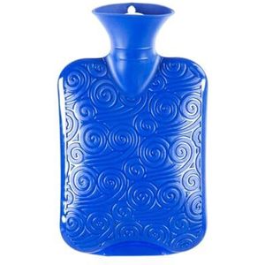 2 STKS PVC Hot Water Bag Bescherming Warm 1000ml (Blauw 2st)