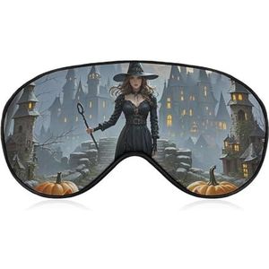 Heksen slaapmasker, licht blokkerend oogmasker, comfortabel en zacht, oogbedekking met elastiek, geschikt voor mannen en vrouwen, geschikt voor reizen en slapen