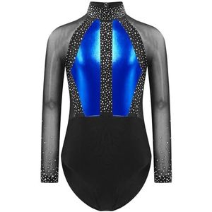 Turnpakjes voor meisjes en meisjes Meisjes Lange Mouw Ballet Dans Outfits Ritmische Gymnastiek Leotards met Shorts Schaatsen Prestatie Bodysuit Jumpsuit Sets(Color8,8Y)
