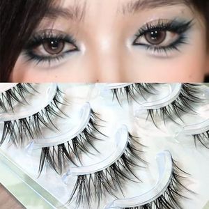 5 paar doorzichtige band gevleugelde wimpers natuurlijke look wimpers verlenging wispy pluizige wimper verlenging make-up gereedschap