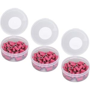 Nagelschuurbanden, nagelkunst, schuurbanden, gladmakende dode huidverwijdering, 150 stuks polijsten voor manicure (rozerood)