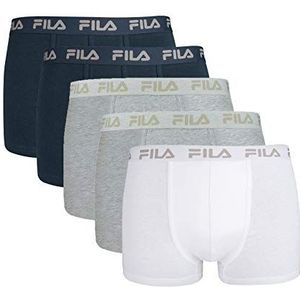 FILA Boxershort voor heren, 5-delige voordeelverpakking, broek met logo-obund, effen
