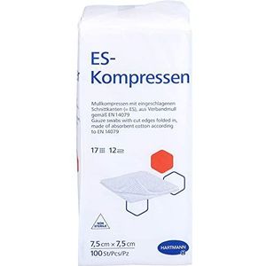 HARTMANN ES-Kompressen unsteril 12fach 7,5 x 7,5 cm, 100 st. Comprimeert