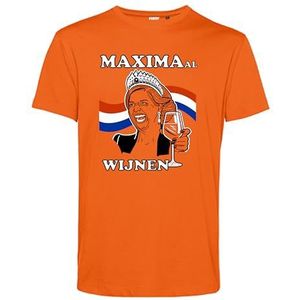 T-shirt MAXIMAal Wijnen | Koningsdag kleding | oranje t-shirt | Oranje | maat XL
