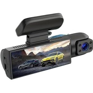 Dashcam 1440P HD WiFi Dash Cam Auto DVR Camera Video Recorder Automatische Nachtzicht Spraakbesturing Draadloos 24H Parkeermodus Autocamera(Front inside WiFi 64G)