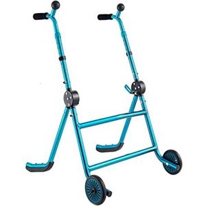 In hoogte verstelbare wandelaar met 2 wielen voor senior compacte en draagbare aluminium loophulp voor mobiliteitshulpmiddelen 220 lbs capaciteit