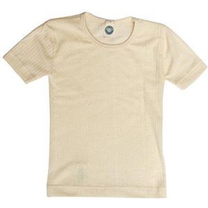 Cosilana, Kinderonderhemd met korte mouwen, 45% KBA katoen, 35% kbT-wol, 20% zijde, naturel, 104