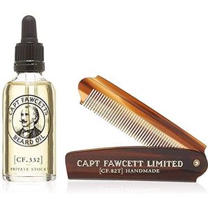 Captain Fawcett Geschenkset met olie en kam Bigote Captain Fawcett 100 g