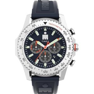 Timex Mannen Analoge Quartz Horloge Met Polyurethaan Band TW2W55500VQ, Blauw