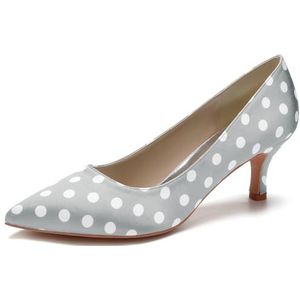 SYDZSW Sexy Hakken Schoenen Partij Bruids Hakken Puntige Teen, Zilver, 43 EU