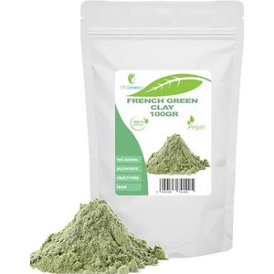Franse groene klei - 100 gr - DIY gezichtsmaskers, lichaamsmaskers, haarmaskers, zachte peelings en scrubs, zeep maken, anti-aging en huidversteviging, natuurlijk en chemicaliënvrij