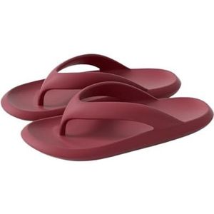 Slippers, Zomerstrandsandalen for dames - Comfortabele slippers for buiten for aan zee en casual gebruik,voor dames en heren(Red,41 EU)