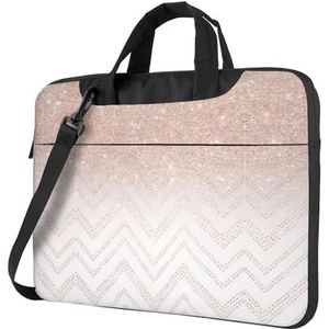 SSIMOO Grote witte stip stijlvolle en lichtgewicht laptop messenger bag, handtas, aktetas, perfect voor zakenreizen, Glittery mooi patroon, 15.6 inch