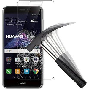 Phonilico gehard glas Huawei P8 Lite 2017 – displaybeschermfolie van securitglas, extreem resistent, krasbestendig, zonder luchtbellen, hardheid 9H, ultradun, transparant