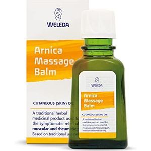 Weleda Arnica Massagebalsem, blauwe plekken en zwellingen, reumatische en spierpijn, traditionele kruidenremedie, natuurlijk & organisch, veganistisch, zero plastic 50 ml