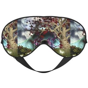 Gothic Fairy Garden Unisex Elastische Verstelbare Gesp Ontwerp Verduisterend Slaap Oogmasker voor Thuis Reizen Yoga Kantoor Nap