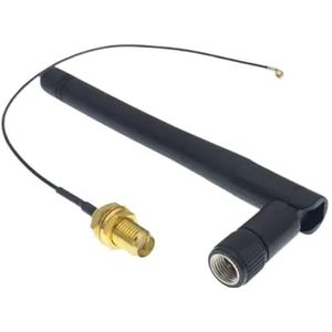 Antenne 2.4G gebogen 10 stuks Bluetooth-module Wi-Fi SMA naar IPEX stroomkabel antenne 2,4 GHz (1 stuks)