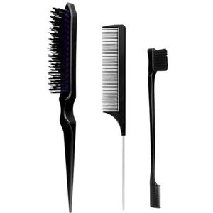 3Pcs Veelzijdige Haar Styling Tools Plagen Haar Borstel Staart Kam Set Kappers Vlechten