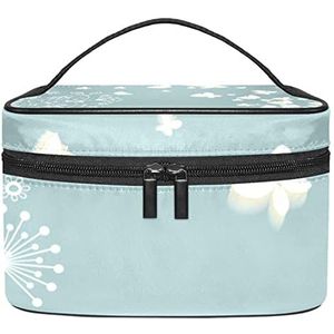 Vlinders patroon make-up organizer tas, reismake-up tas organizer case draagbare cosmetische tas voor vrouwen en meisjes toiletartikelen, Meerkleurig, 22.5x15x13.8cm/8.9x5.9x5.4in