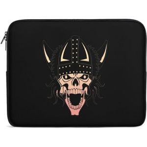 Viking Schedel Noorse Mythologie Laptop Sleeve Case Casual Computer Beschermhoes Slanke Tablet Draagtas 13 inch