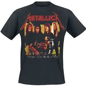Générique Metallica T-shirt, garage, foto, geel, band, logo, officieel gelicentieerd product, voor heren, zwart, zwart, S