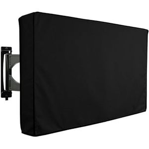 CaFfen Outdoor tv-hoes, outdoor tv-hoes, waterdicht, zwart, Oxford-doek, beschermt het scherm, weerbestendig, universele televisie-tv, stofbehuizing, buitenbehuizing (2XS33-23 inch)