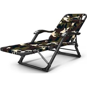 GEIRONV Massage armleuningen Siesta stoel, buitenstrand Sun Loungers Level 15 Multifunctionele vouwstoel Lazy Manchair Reckliners Fauteuils (Color : Green)