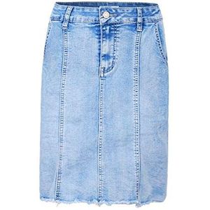Fraternel dames jeans rok knie lengte potlood stretch Lichtblauw S / 36