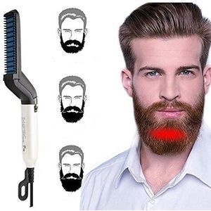 VOARGE Baardstijltang voor mannen, snelle baardstijlkam, multifunctionele haarkruller, baardkam, voor krullend baardhaar, doe-het-zelf flexibel modelleren