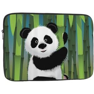 Nieuwsgierige Baby Panda Print Laptop Sleeve Mode Lichtgewicht Laptop Case Computer Tas Voor 10-17 Inch Notebook Tablet 13 inch
