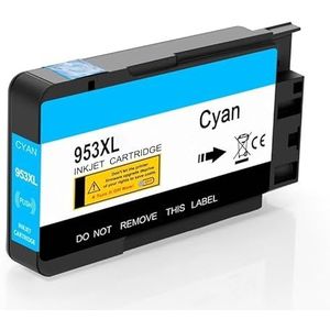 Vervangende inktcartridge for H-*0P 952 952xl 954 954xl 955 953XL 953 for O-ficejet Pro 7740 8210 8702 8710 8720 8725 8730 8740(1PC - Cyan)