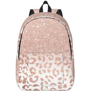 EdWal Rose Gold Glitter Print Mode Rugzak Voor Vrouwen Mannen Laptop Rugzak Casual Dagrugzak, Voor Dagelijks Reizen Werk, Zwart, S