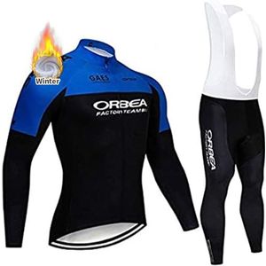 DEHIWI Wielertrui Mannen Fietsen Pak Lange Mouwen Wielertrui En Bib Broek Team Racing Uniform Kleding Thermische Fleece