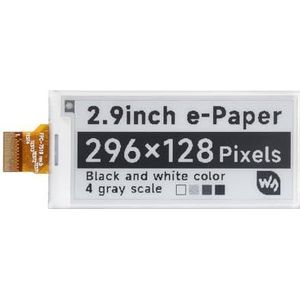 Waveshare 2.9 Inch E-paper Raw Display Panel 296x128 Resolution 3.3V E-Ink Electronic Paper Screen without PCB with Embedded Controller Support Partial Refresh,Communicating via SPI interface