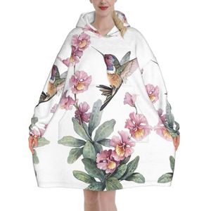 Oversized Lente Vogel Hoodies Vrouwen Uk Pluizige Deken Hoodie Sherpa Vrouwen Fleece Draagbare Deken Mannen