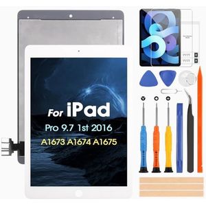 ARSSLY Voor iPad Pro 9.7 1e generatie 2016 Vervangingsdisplay LCD Touch Digitizer, voor iPad Pro 9.7 2016 A1673 A1674 A1675 Glasplaat Reparatieonderdelen Kit