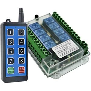 Afstandsbediening Kraan 8 Kanaals Draadloze Afstandsbediening Schakelaar 12/24/36/220 Remote Cont Motor(AC110-275-B)