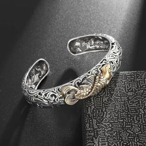 Retro Tibetaanse olifant gesneden armband mannen Chinese stijl verzilverd Manchet armband vrouwen dagelijkse partij Lucky Jewelry Gift