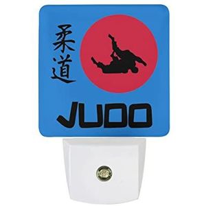 Japan Judo Vlag Nachtlampje Leuke Lamp Nachtkastje Nachtlampjes Wandlampen Voor Mannen Vrouwen Gift
