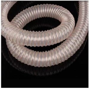 PU Polyurethaan Flexibele Slang, Transparante stofafzuiging PU flexibele spiraalversterkte luchtslang(Dia-90mm (3.5 Inch))