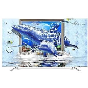 RaamKa Outdoor tv-hoes tv-hoes stofkap computermonitor beschermer voor muur opknoping desktop gebogen type scherm zachte stof ambacht buiten tv-behuizing (kleur: 04, maat: 47 inch (110 x 65 cm)