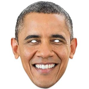 Star Cutouts SM411 Barack Obama Masker Gedrukte Kaart Fun Talking Point, Plezier voor Evenementen en Feesten