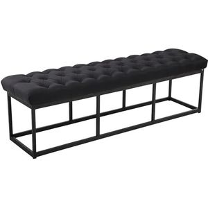 CLP Amun - Zitbank - Zwart - Stof 150 cm - Comfortabele Zitplaats