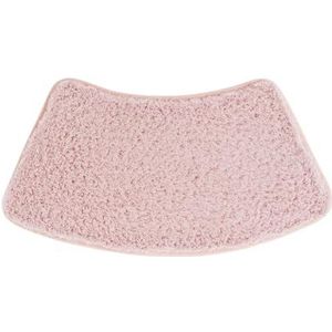 DUNSBY Badkamermatten gebogen badkamermat toiletmat zacht en comfortabel antislip pluizige vloermatten absorberende sneldrogende gebogen badmat badkamertapijt (roze, 35 cm x 95 cm)