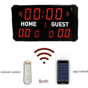 LED-sportschooltimer, Draadloos LED-scoreborddisplay, tafelblad, zaalvoetbalteller, basketbal, elektrisch, 7 segmenten voor thuisgymnastiek (Color : Suit B)